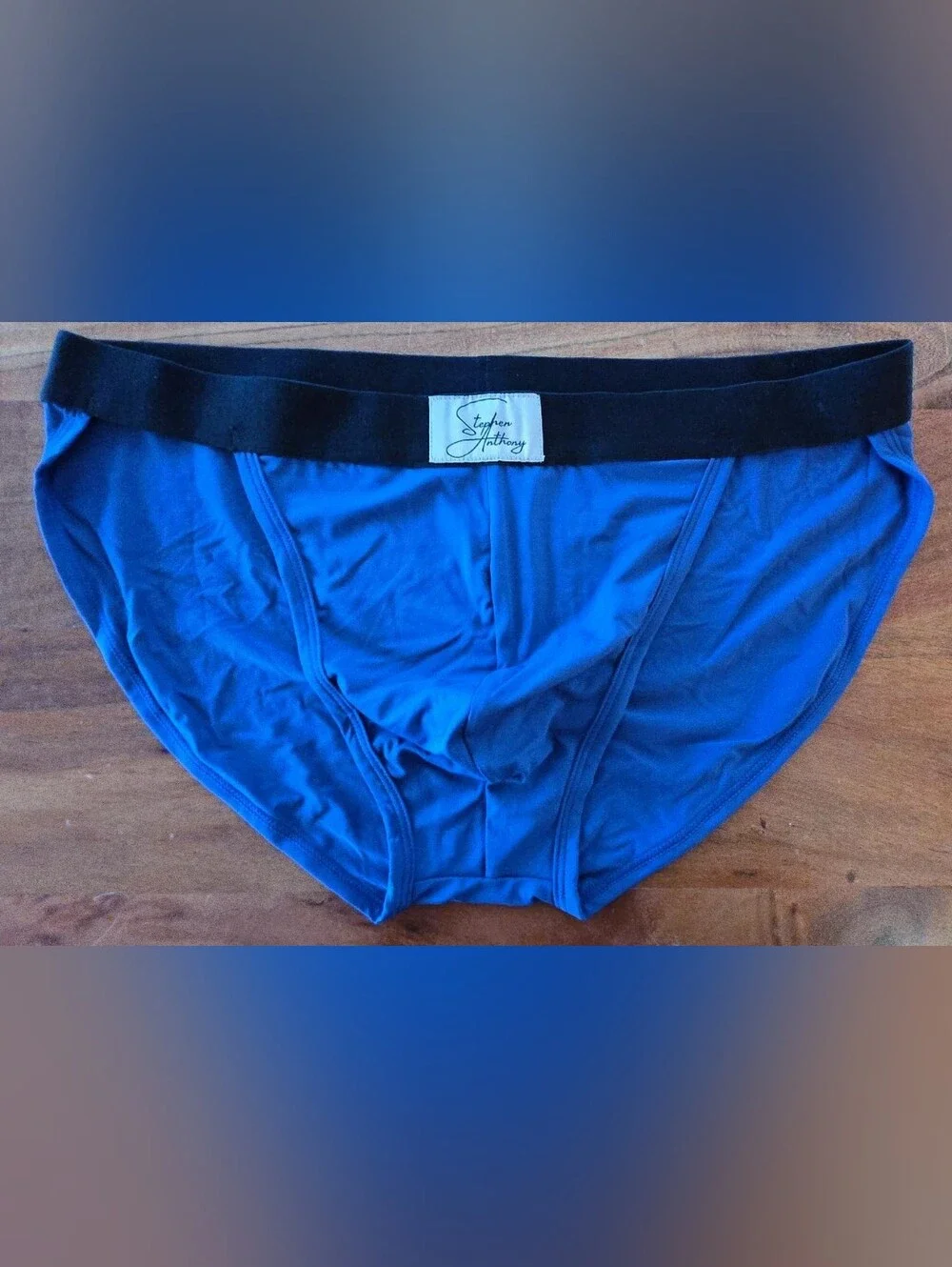 Men's Royal Blue Briefs with Black Waistband -